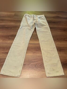 Frame Jeans Womens 28 Tan Sand Le Sylvie Slender Straight Ankle High Rise